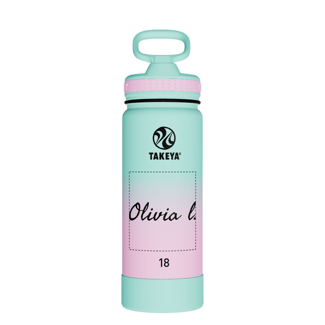 Actives Water Bottle With Straw Lid - customized