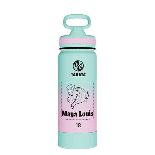 Actives Water Bottle With Straw Lid - customized
