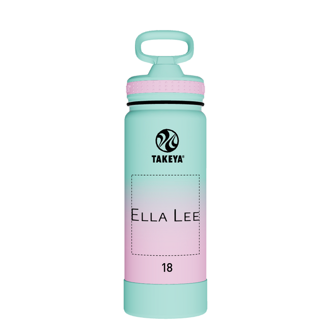 Actives Water Bottle With Straw Lid - customized