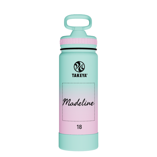 Actives Water Bottle With Straw Lid - customized