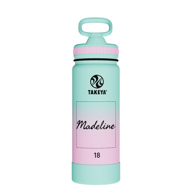 Actives Water Bottle With Straw Lid - customized