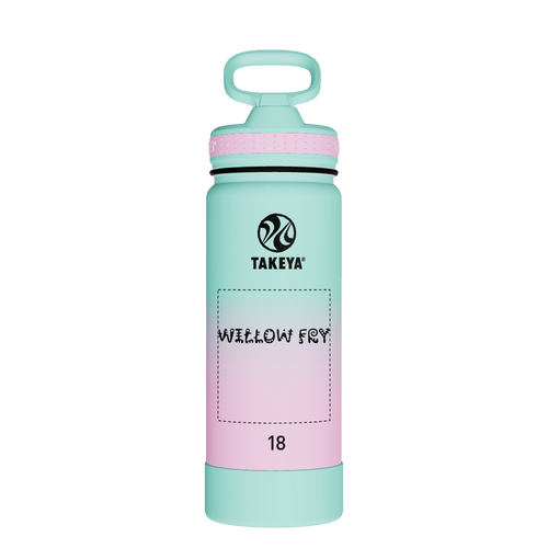 Actives Water Bottle With Straw Lid - customized