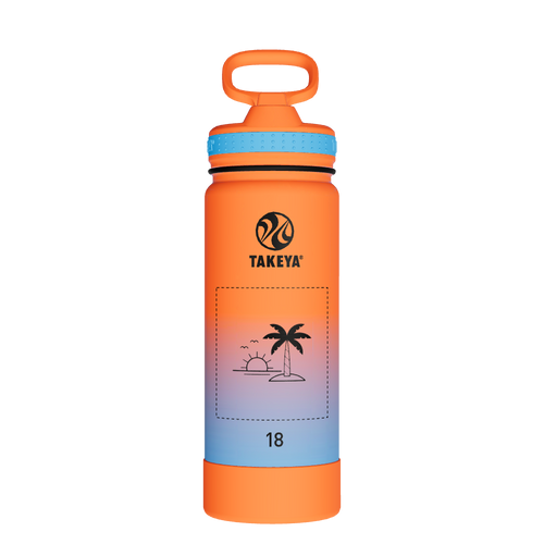 Actives Water Bottle With Straw Lid - customized