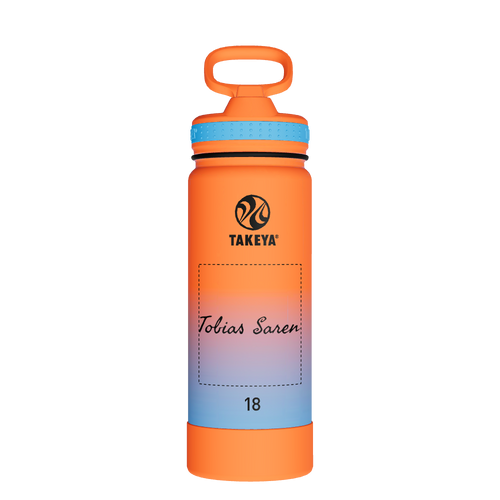 Actives Water Bottle With Straw Lid - customized