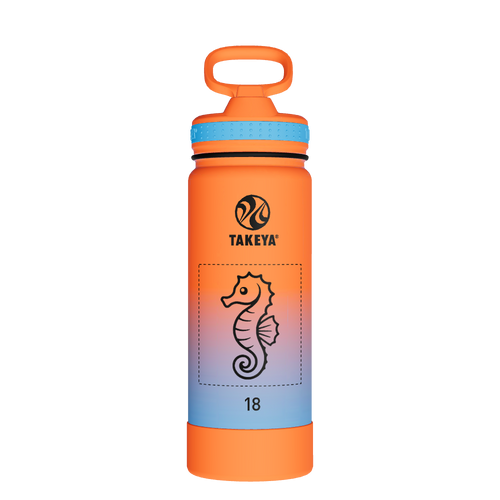 Actives Water Bottle With Straw Lid - customized