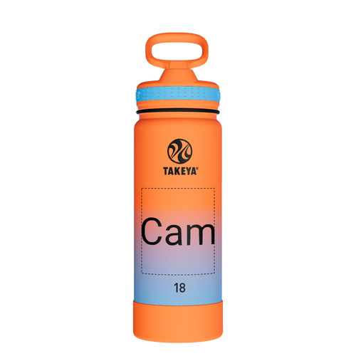 Actives Water Bottle With Straw Lid - customized