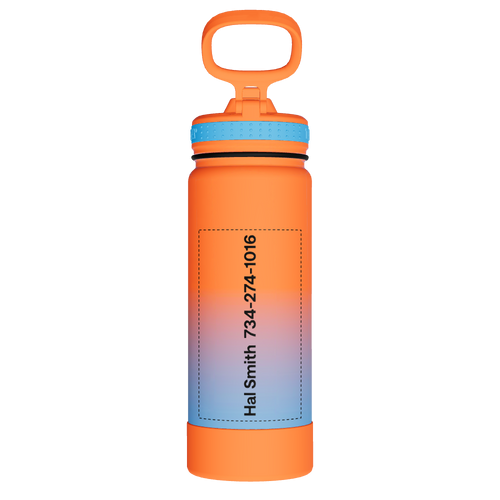 Actives Water Bottle With Straw Lid - customized