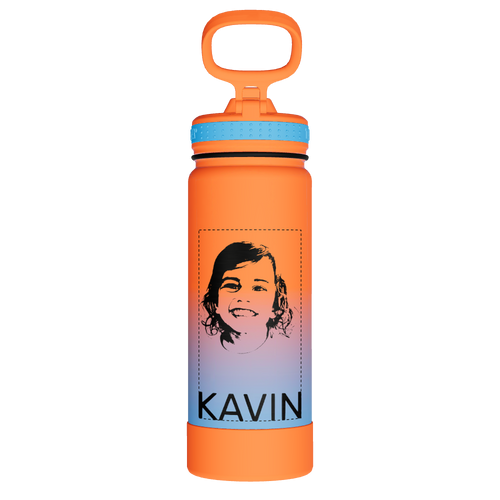 Actives Water Bottle With Straw Lid - customized