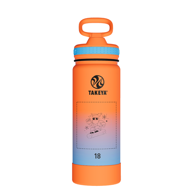 Actives Water Bottle With Straw Lid - customized