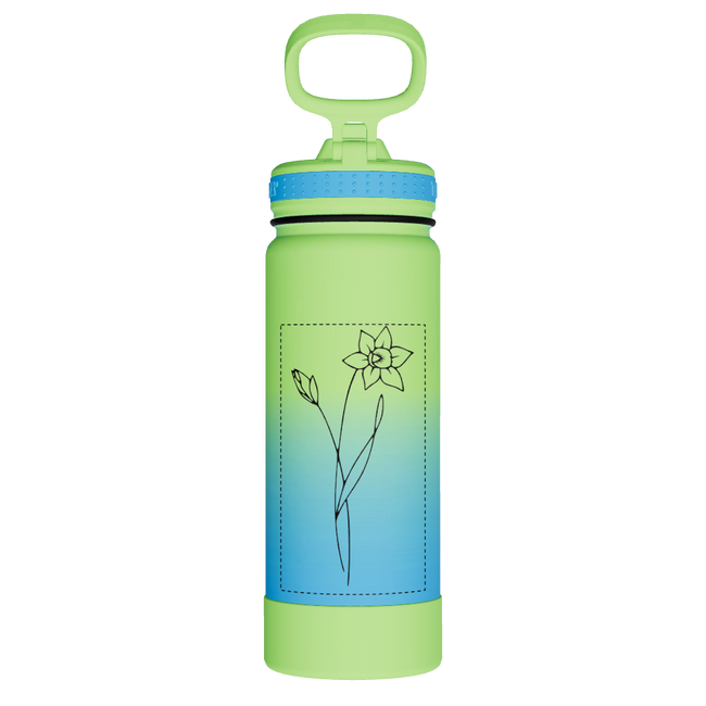 Actives Water Bottle With Straw Lid - customized