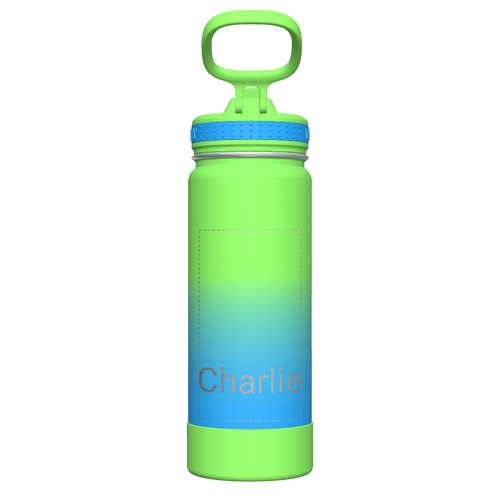 Actives Ombre Water Bottle With Straw Lid - customized