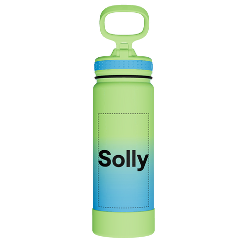 Actives Water Bottle With Straw Lid - customized