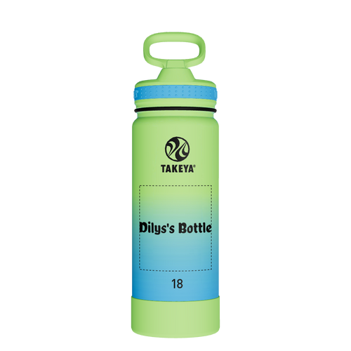 Actives Water Bottle With Straw Lid - customized