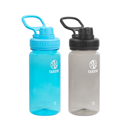 18 oz Tritan Water Bottle with Spout Lid Two Pack