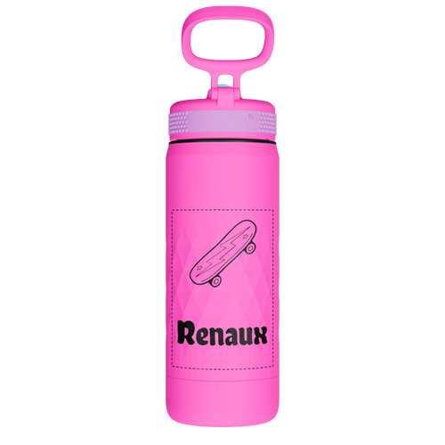 Kids Sport Water Bottle With Straw Lid - customized