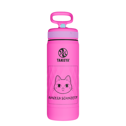 Kids Sport Water Bottle with Straw Lid - customized