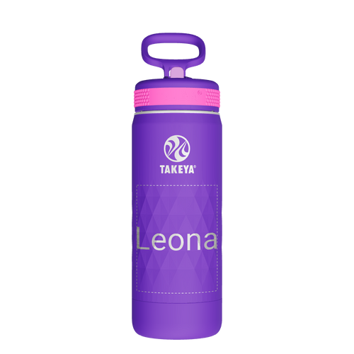 Kids Sport Water Bottle With Straw Lid - customized