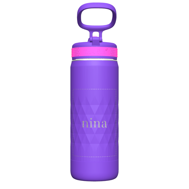 Kids Sport Water Bottle with Straw Lid - customized
