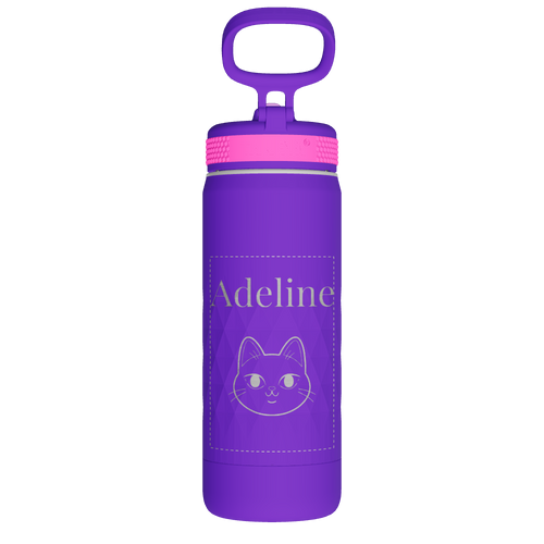 Kids Sport Water Bottle with Straw Lid - customized