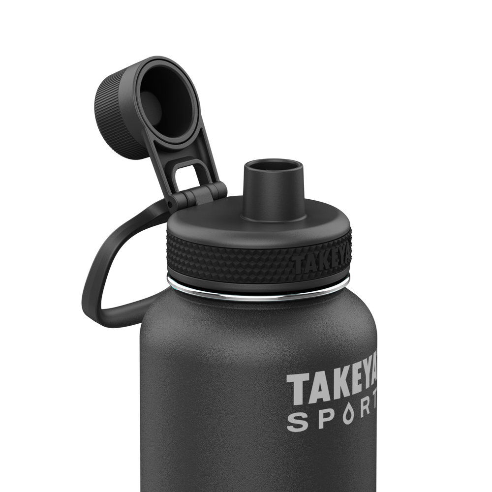 Takeya Tritan Sport 24 oz. Water Bottle with Spout Lid, Grand Slam Black