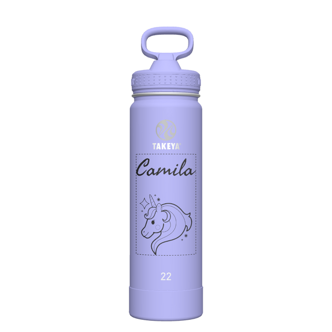 Actives Water Bottle With Straw Lid - customized
