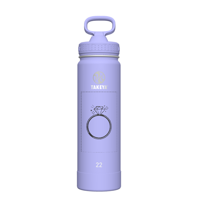 Actives Water Bottle With Straw Lid - customized