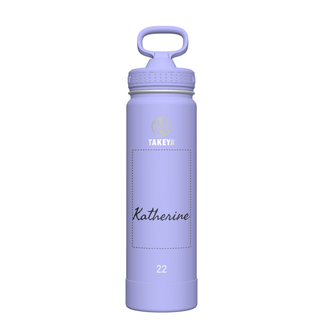 Actives Water Bottle With Straw Lid - customized