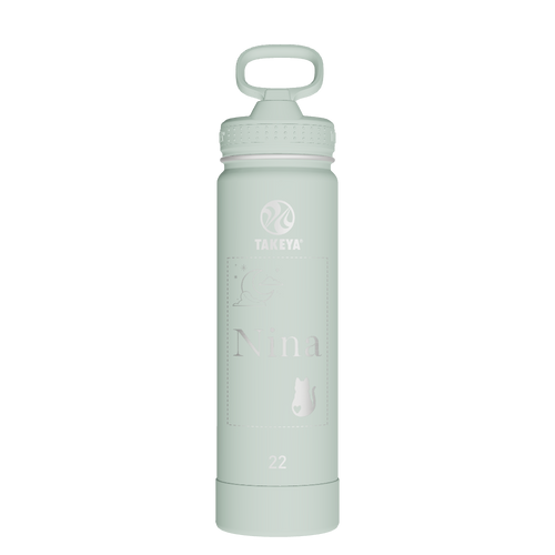 Actives Water Bottle With Straw Lid - customized