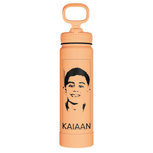 Actives Water Bottle With Straw Lid - customized