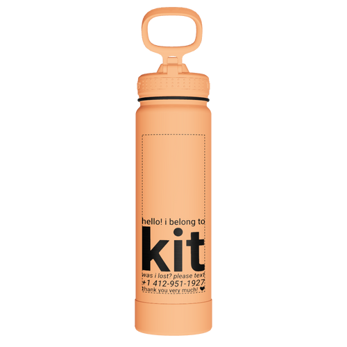 Actives Water Bottle With Straw Lid - customized