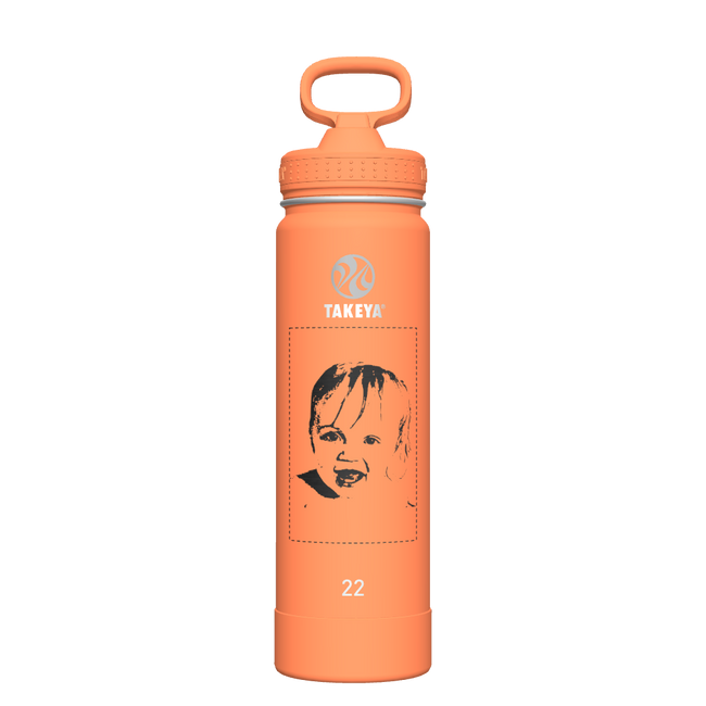 Actives Water Bottle With Straw Lid - customized