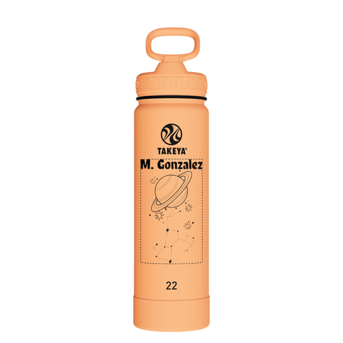 Actives Water Bottle With Straw Lid - customized