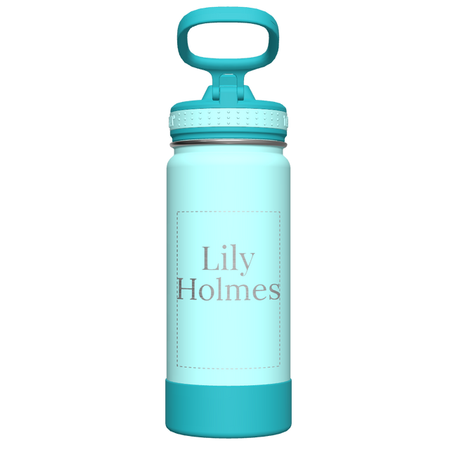 Actives Kids Water Bottle With Straw Lid - customized