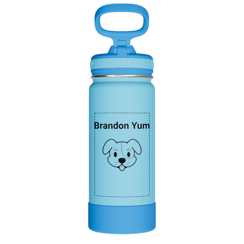 Actives Kids Water Bottle With Straw Lid - customized