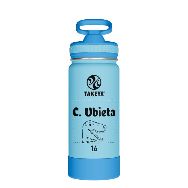 Actives Kids Water Bottle With Straw Lid - customized