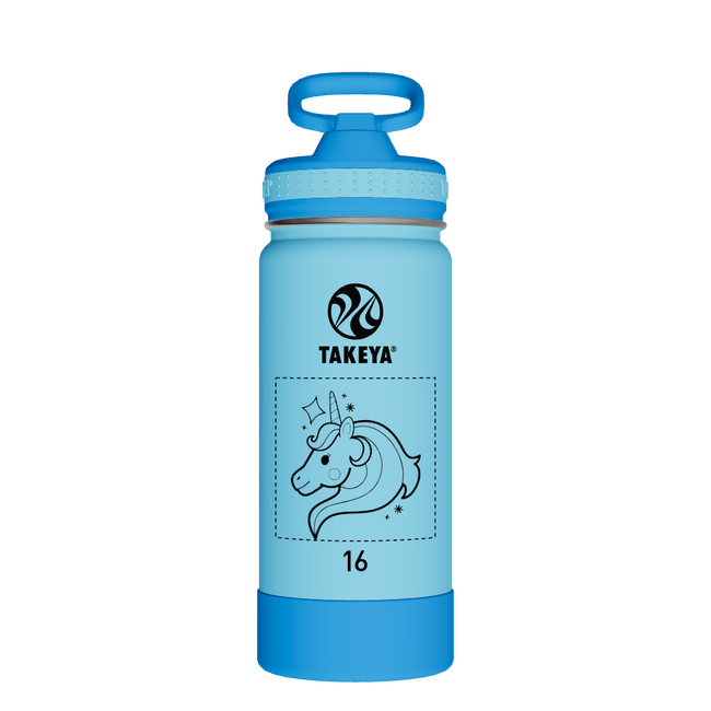 Actives Kids Water Bottle With Straw Lid - customized