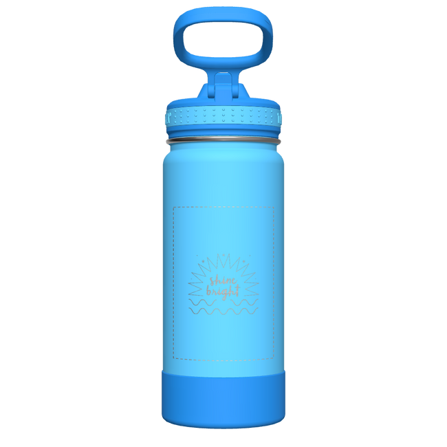 Actives Kids Water Bottle With Straw Lid - customized