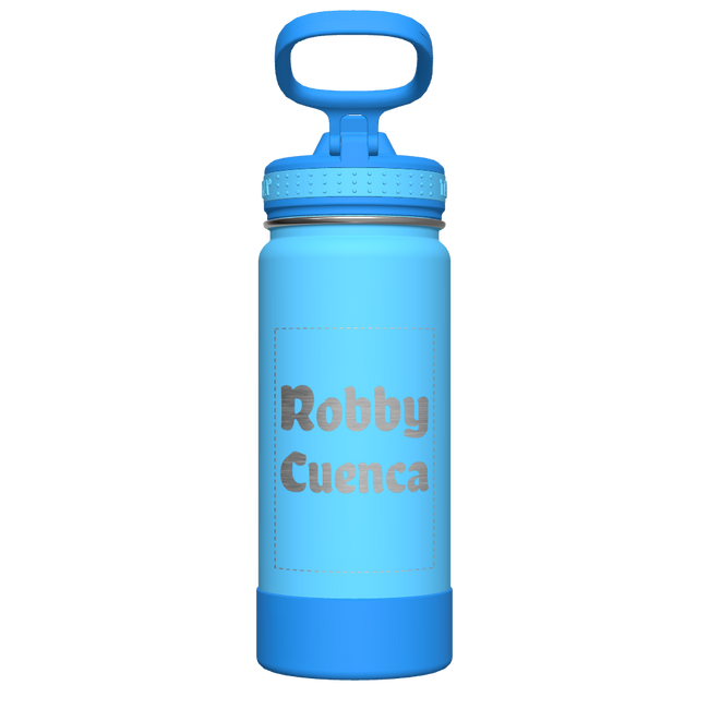 Actives Kids Water Bottle With Straw Lid - customized