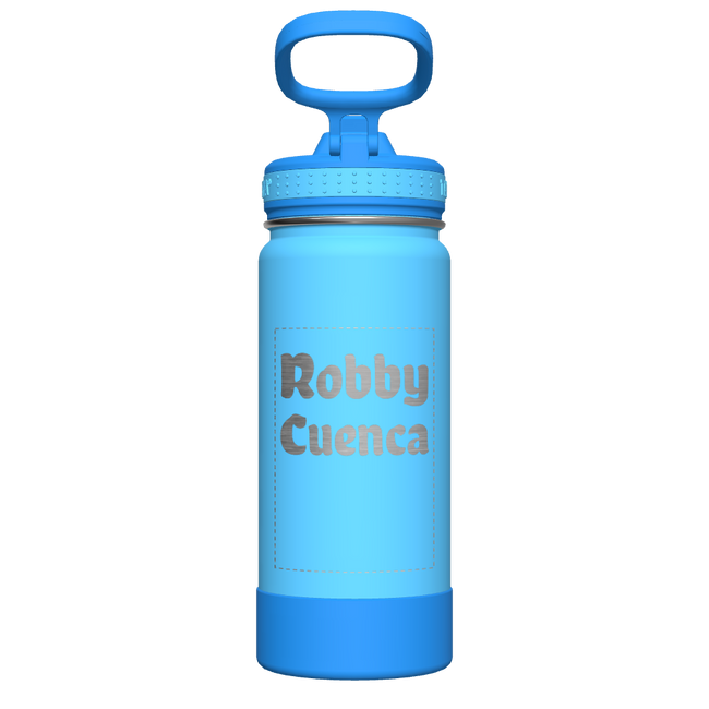 Actives Kids Water Bottle With Straw Lid - customized