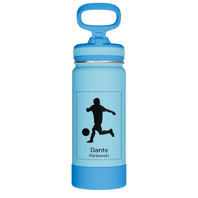 Actives Kids Water Bottle With Straw Lid - customized