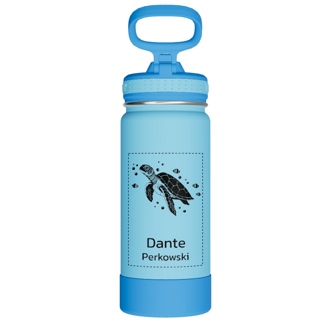 Actives Kids Water Bottle With Straw Lid - customized