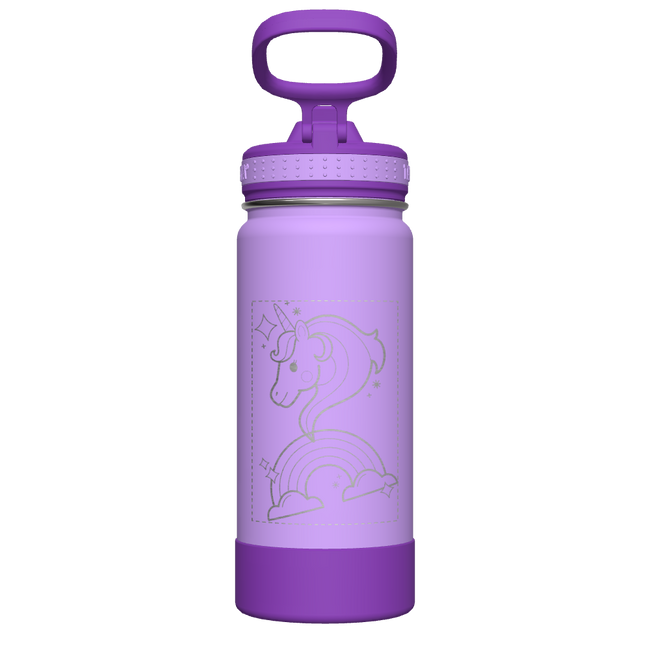 Actives Kids Water Bottle With Straw Lid - customized