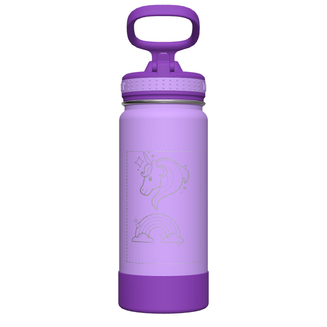 Actives Kids Water Bottle With Straw Lid - customized