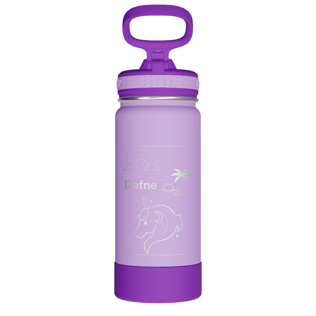 Actives Kids Water Bottle With Straw Lid - customized