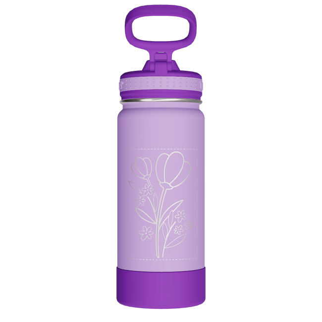 Actives Kids Water Bottle With Straw Lid - customized