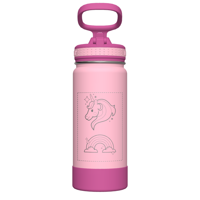 Actives Kids Water Bottle With Straw Lid - customized