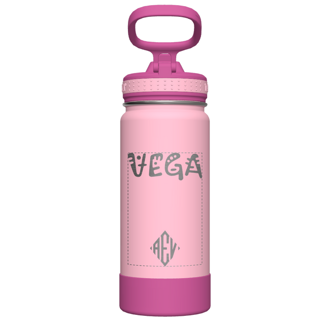 Actives Kids Water Bottle With Straw Lid - customized