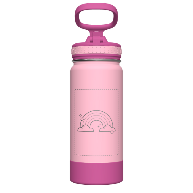 Actives Kids Water Bottle With Straw Lid - customized