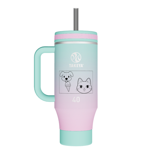 Straw Tumbler With Handle - customized