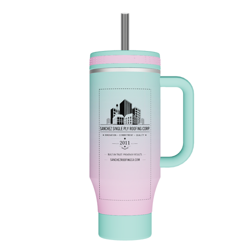 Straw Tumbler With Handle - customized